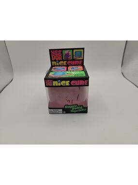 NeeDoh Nice Cube Nee Doh Squishy Ice Cube New Pink Sealed Super Solid Squish